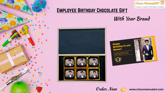 Employee Birthday Chocolate Gift with Photo