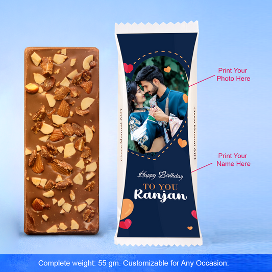 Designer Customized Chocolate Bar with Photo Print
