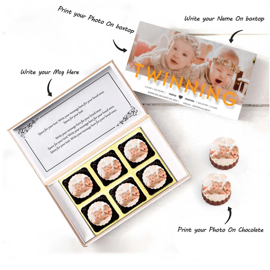 Baby announcement unicorn themed chocolates gift