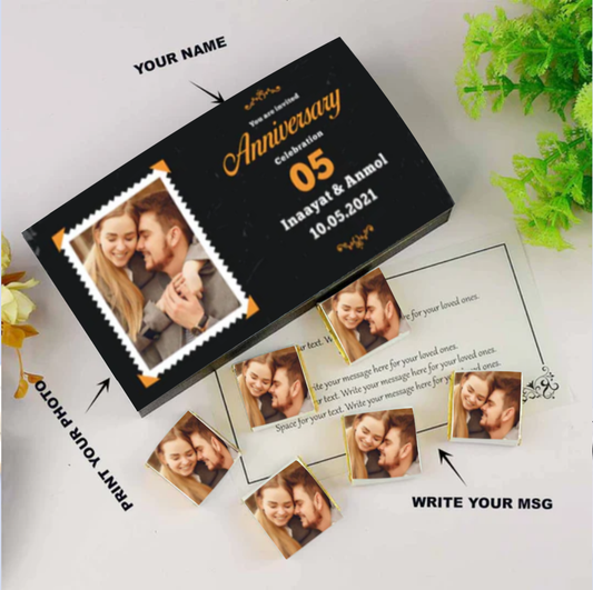 Floral design anniversary return gift chocolates