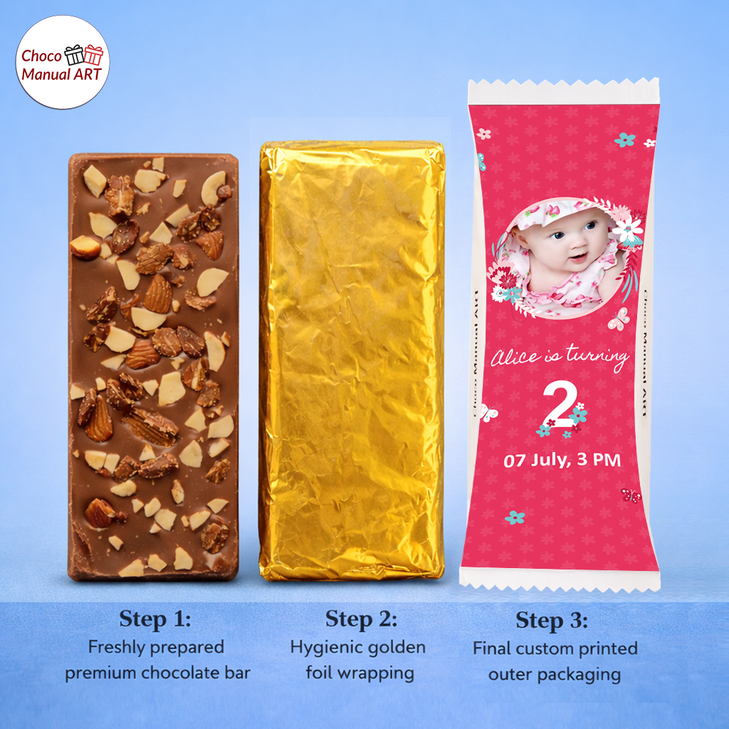 Handmade Premium Chocolate Bar with Custom Photo