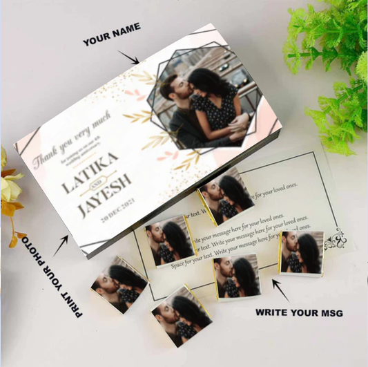 Cherry blossom names Printed Chocolates Anniversary Invite