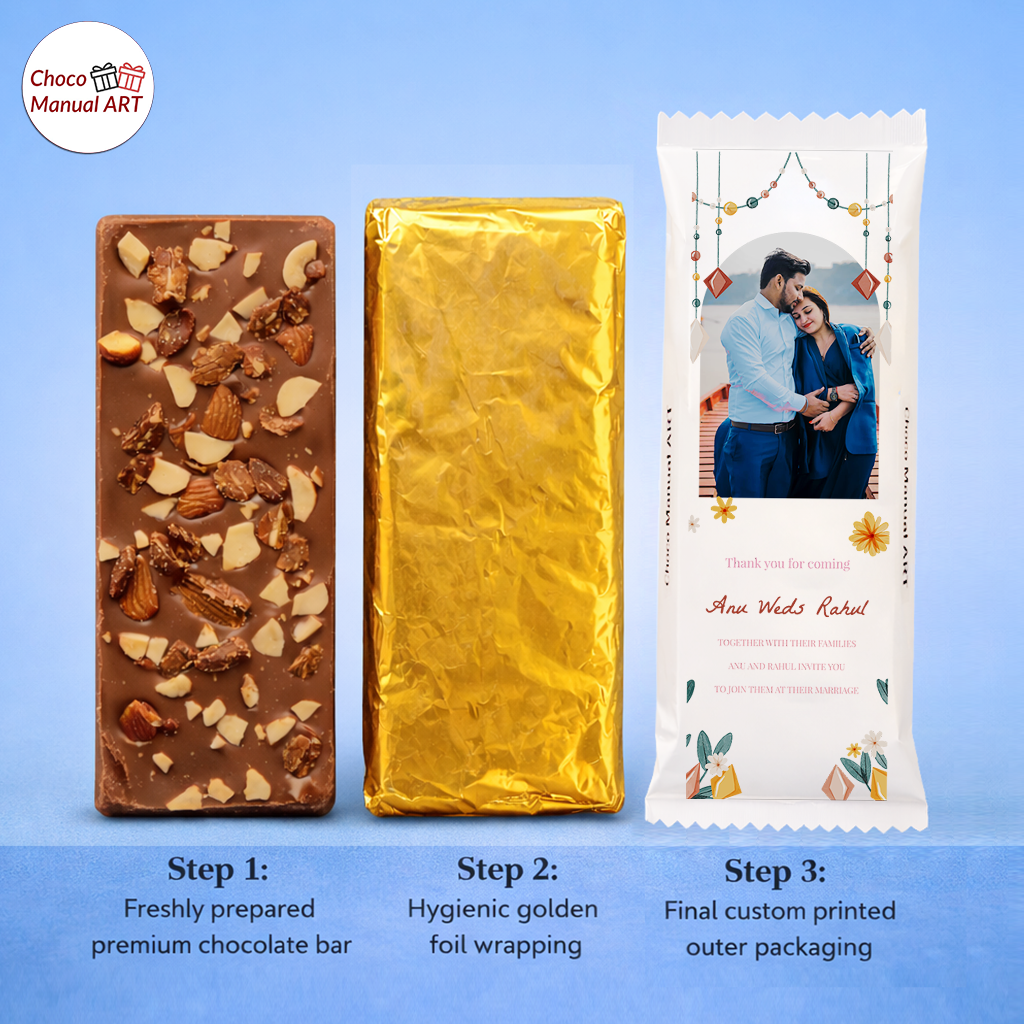 Premium Customized Handmade Chocolate Bar with Photo Print