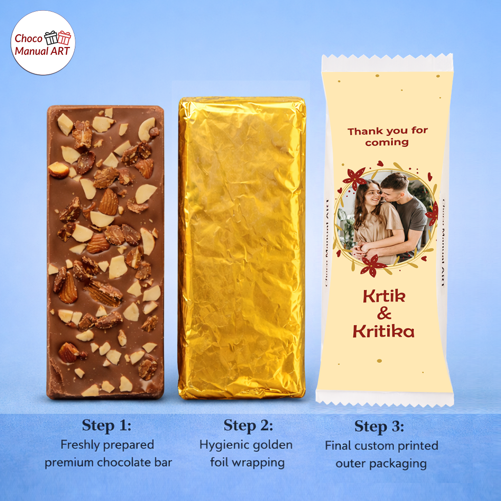 Handmade Chocolate Bar with Personalized Photo Design
