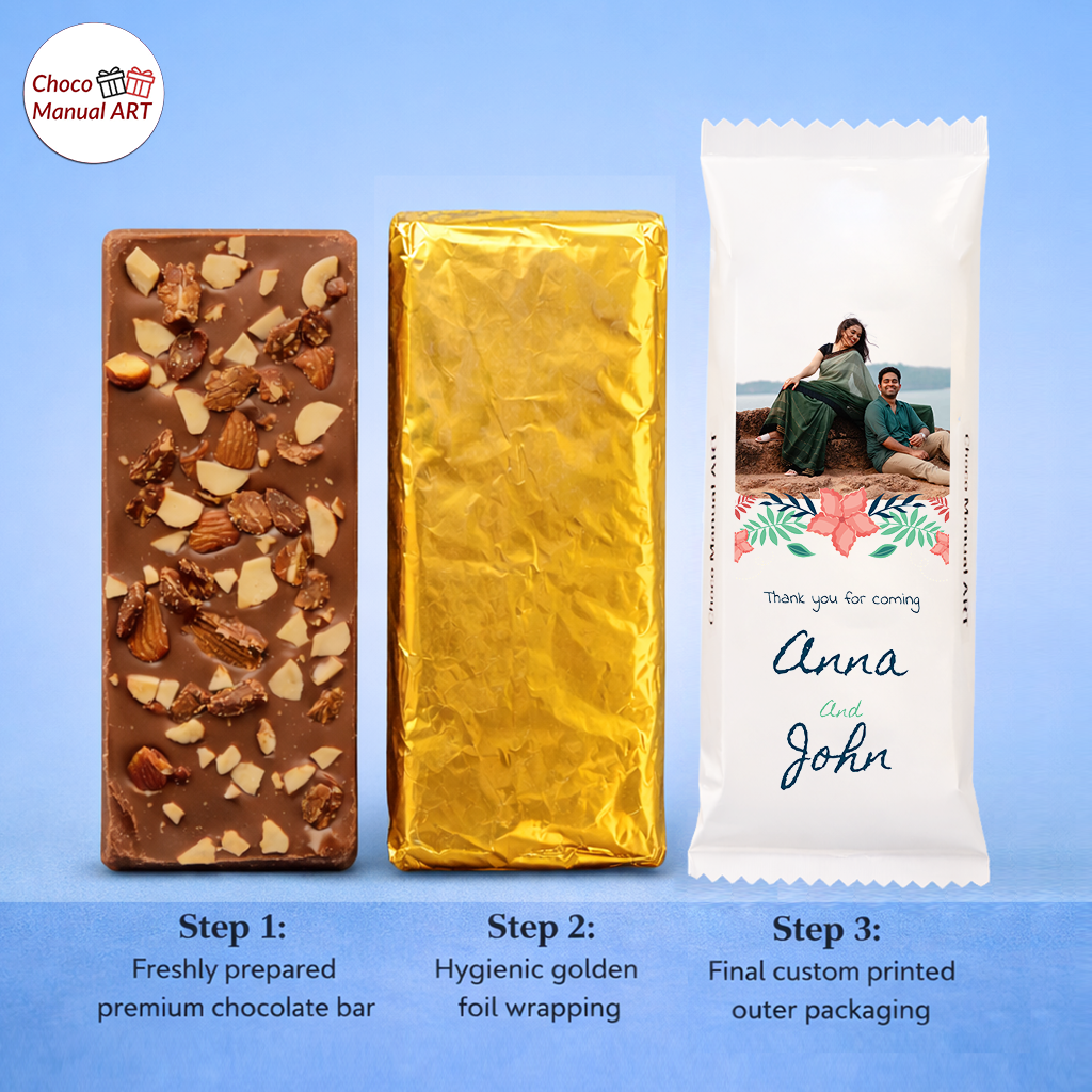 Luxury Personalized Chocolate Bar with Photo & Name