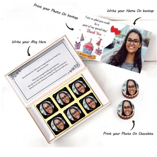 Sweet 16 birthday return gift photo printed chocolates