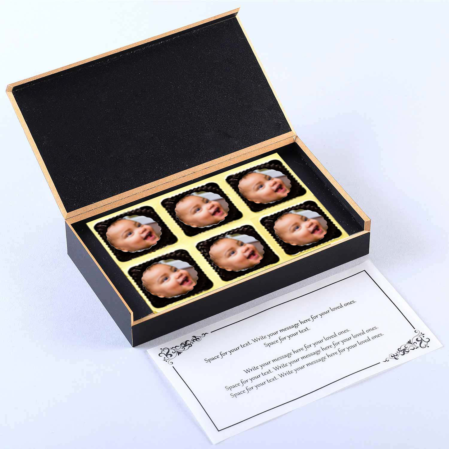 Baby & Mommy giraffes birthday return gift printed chocolates