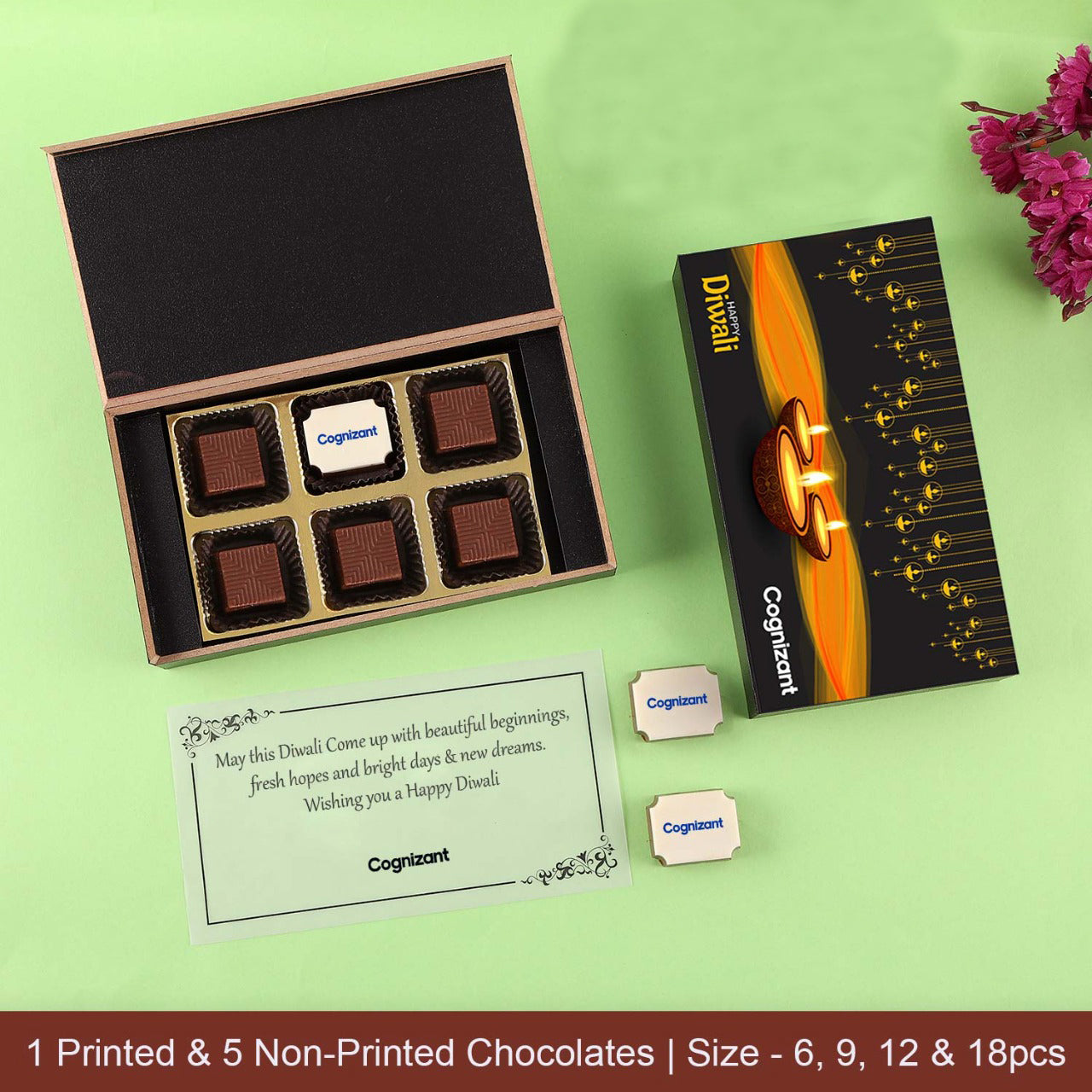Corporate Diwali Gifts | Logo Chocolates with Beautiful black box