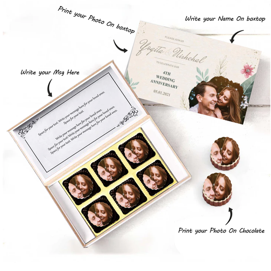 Spring floral background personalised anniversary invitation