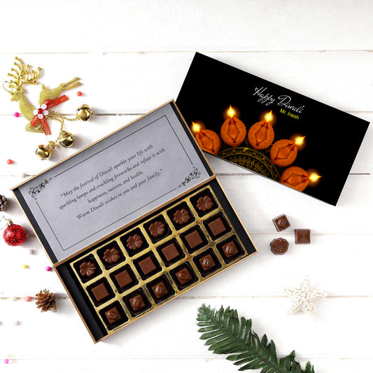 Colourful Diya printed chocolates Diwali gift