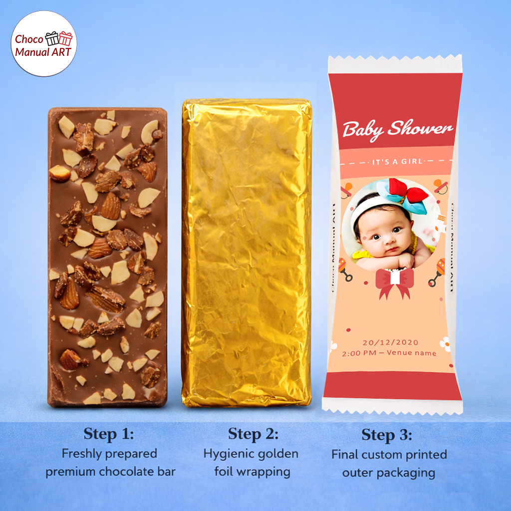 Luxury Handmade Chocolate Bar with Personalized Photo