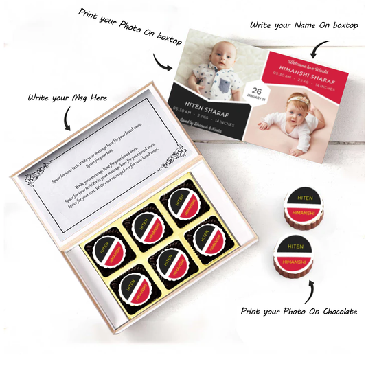 Twice the blessings personalised twins birth announcement