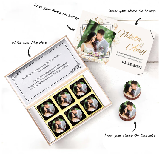 Golden blooming flowers personalised Anniversary Invitation