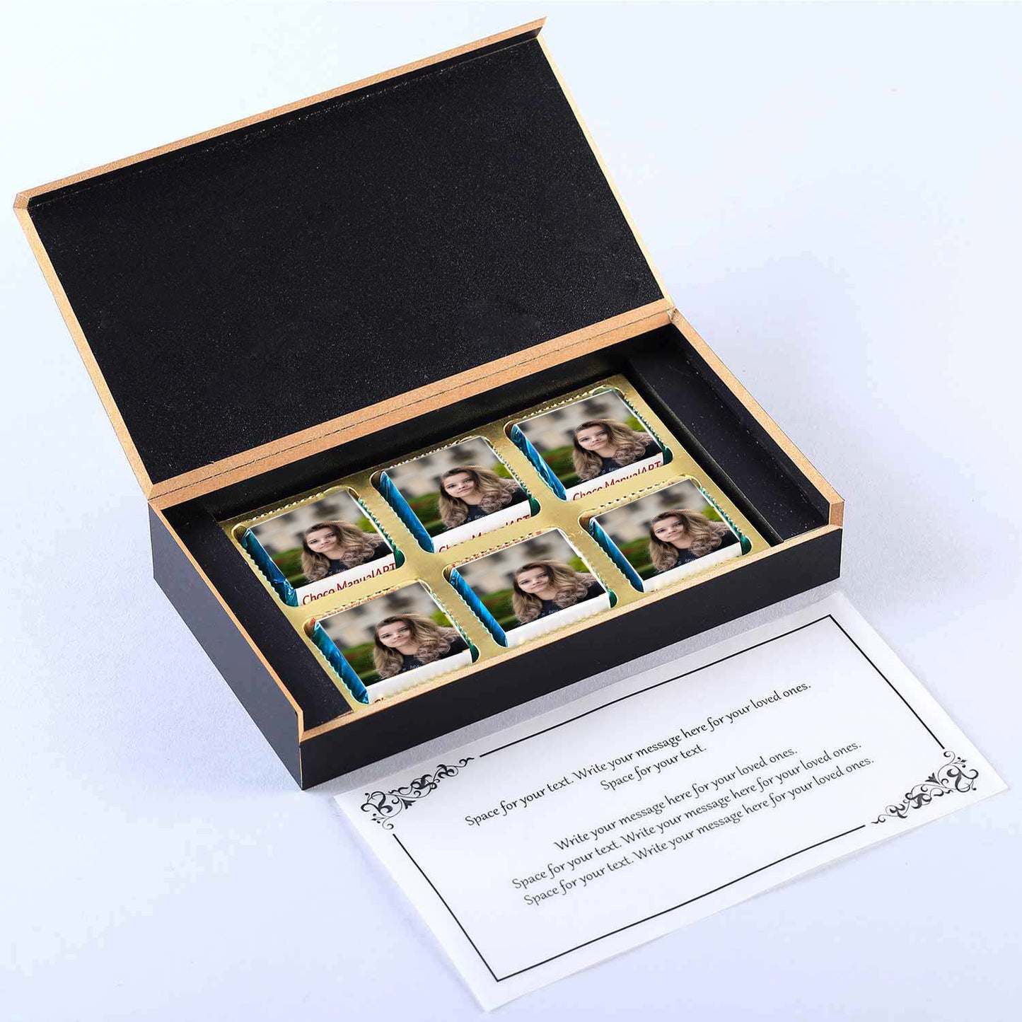 Yellow-Violet customised rakhi gift for sister