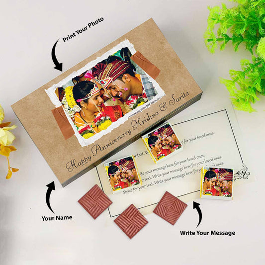 Customizable unique and premium personalised chocolate gifts For Wedding Anniversary