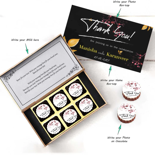 Autumn leaves design Wedding return gift Chocolates