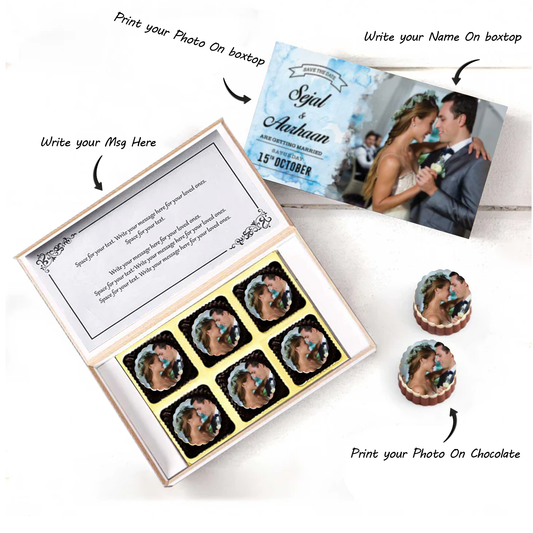 Beautiful blue watercolor personalised wedding invite