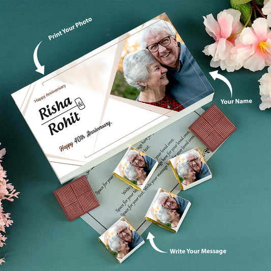 Couple's Picture on Personalised Chocolate wrapper