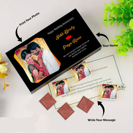 Names with Photo design Printed on Chocolate Wrappers