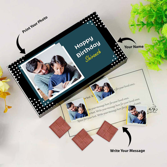 Personalized Message Photo and Name Printed Chocolate Gifts For Birthday