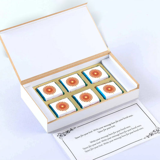 Maroon Colored Designer Box of Customised Chocolates Gift