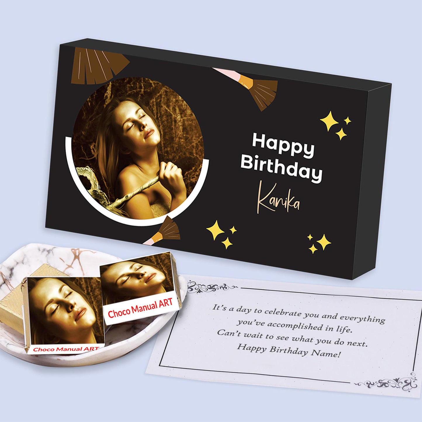 Customized chocolate box for birthday girl