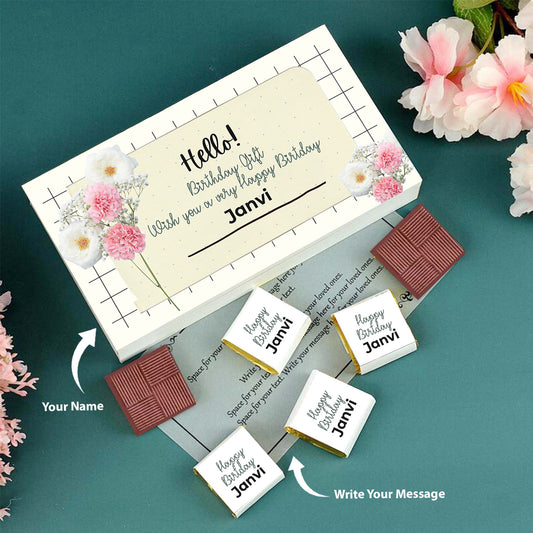 Buy Personalised gifts I Order online for Customised chocolate gift box for Birthday