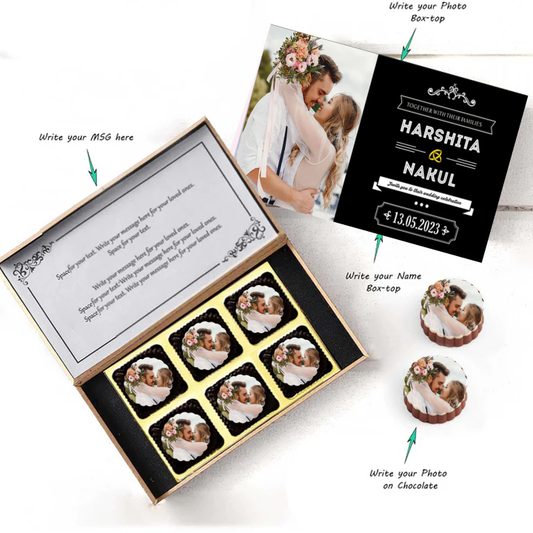 Black & White wedding celebration personalised invitation