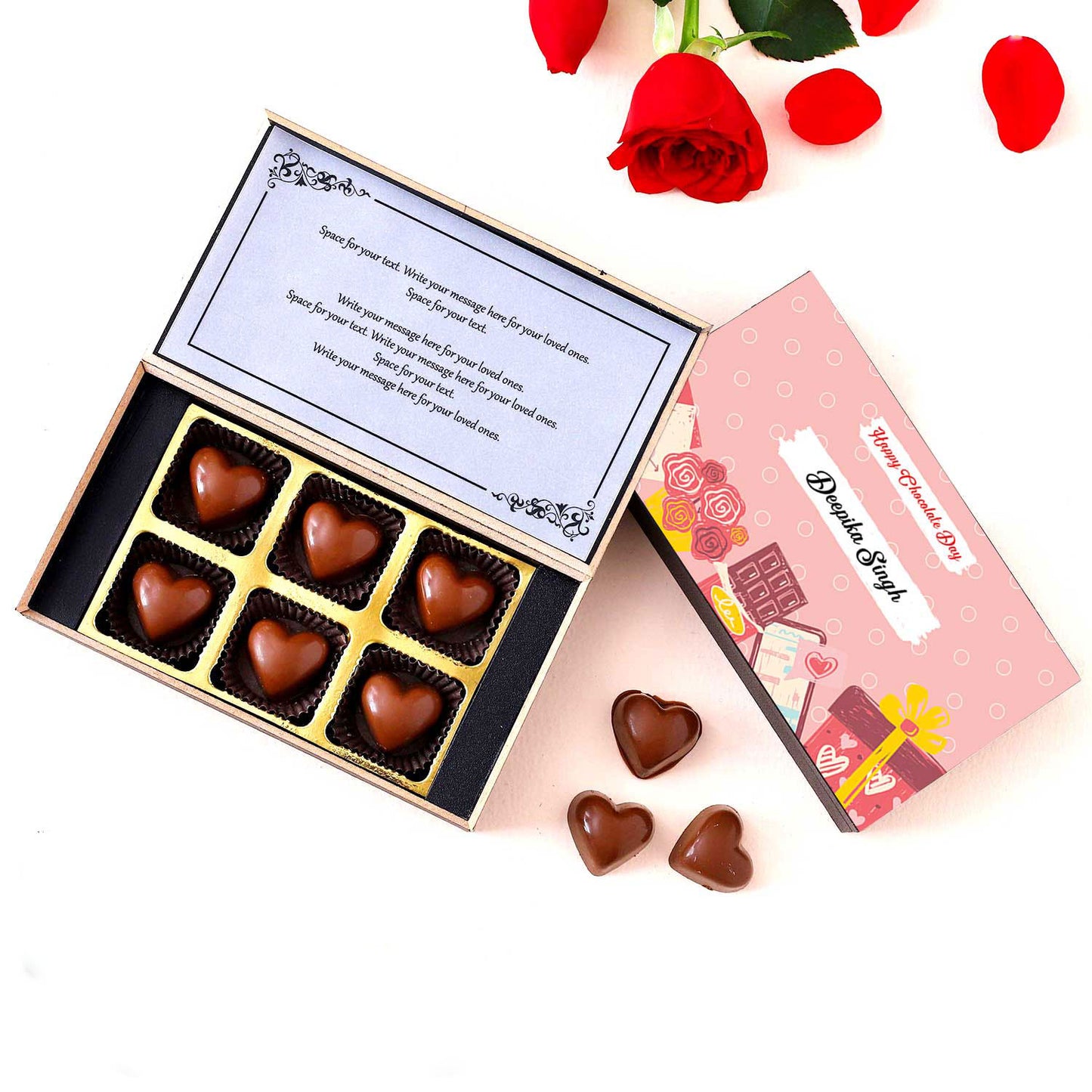 Buy online @399 Chocolate Day Printed Chocolate with photo/name