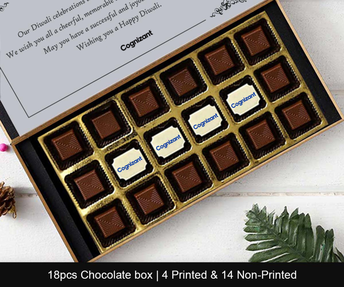 Corporate Diwali Gifts | Logo Chocolates with Beautiful black box