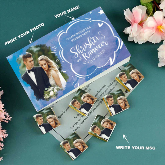 Doodle designed black elegant personalised wedding invitation