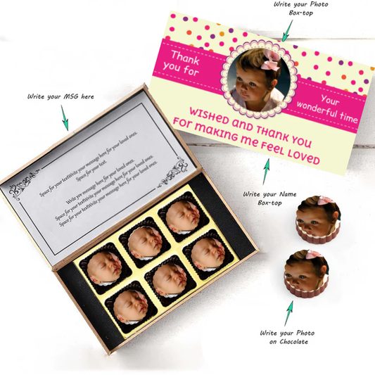 Colourful dotted customised birthday return gift