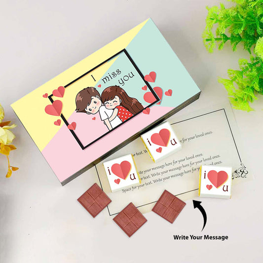 Buy customised chocolate of I Love you print
