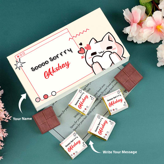 Soo Sorry Chocolate Gift box for Your Boyfriend | Wooden elegant chocolate gift box