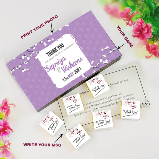 Spring inspired Personalised Chocolates return gift