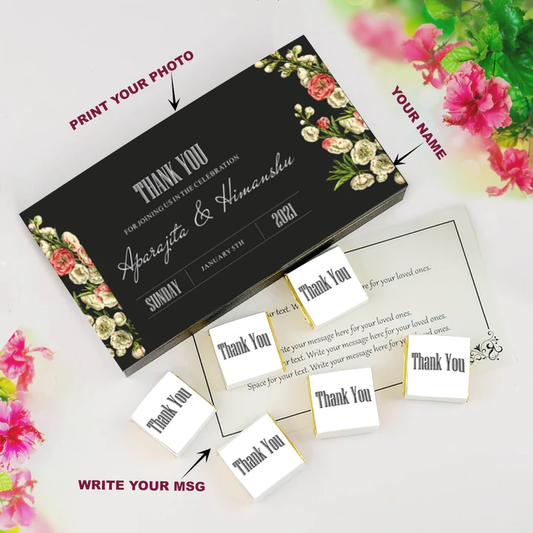 Thank You Personalised Chocolates Wedding return gift