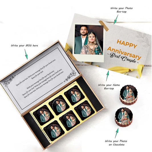 Personalized Printed Chocolates Gifts for Wedding Anniversary