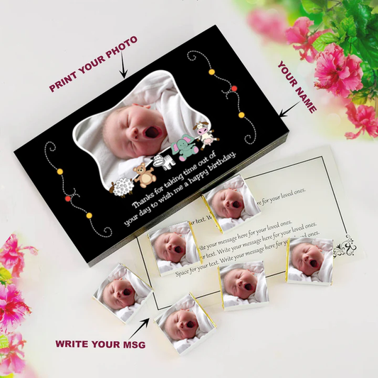 Customised black elegant box birthday return gift