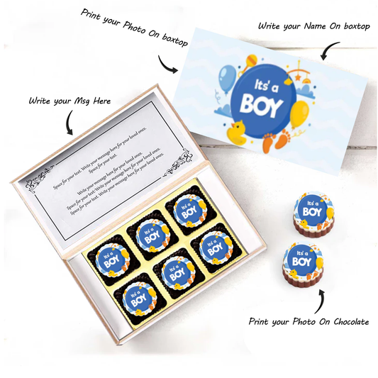 Black & Red theme twins announcement chocolates