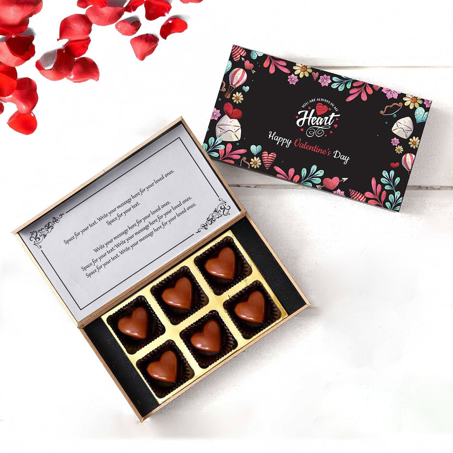 Happy Valentine's Day Lovely Heart Chocolate Box