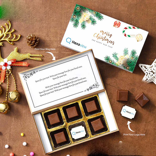 Best New Year Chocolate Gift Ideas For Employees with Printed Logo