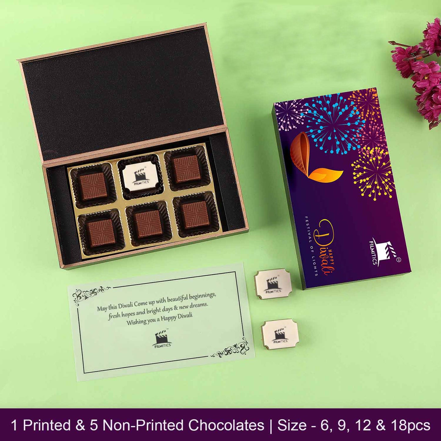 Corporate Diwali Chocolate Gifts with Colourful Firework Box