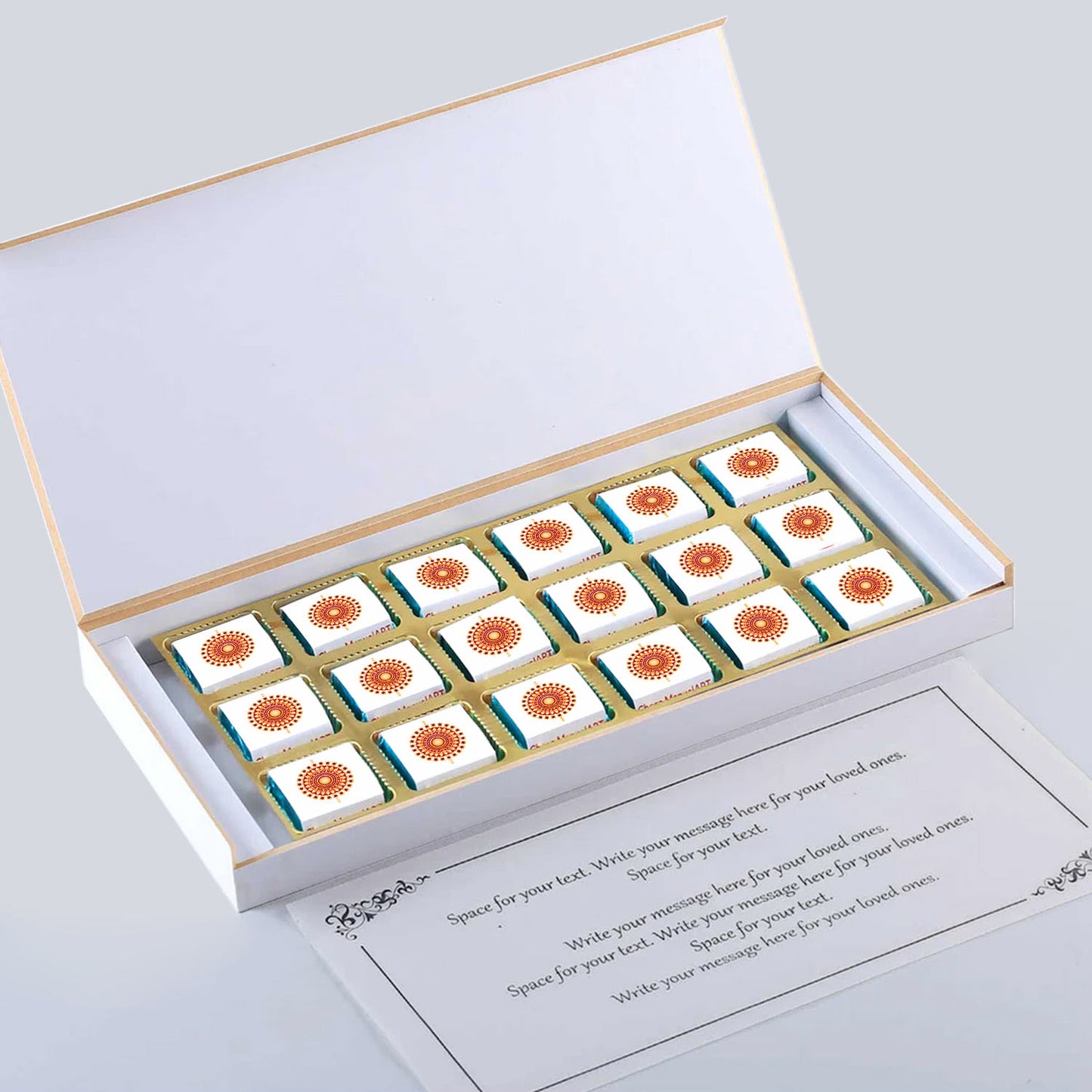 Maroon Colored Designer Box of Customised Chocolates Gift