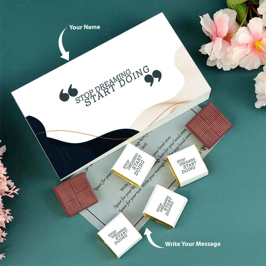 Thank You gift box I Photo/Name printed chocolate box I Delicious chocolates I Free shipping across India I Elegant wooden packaging