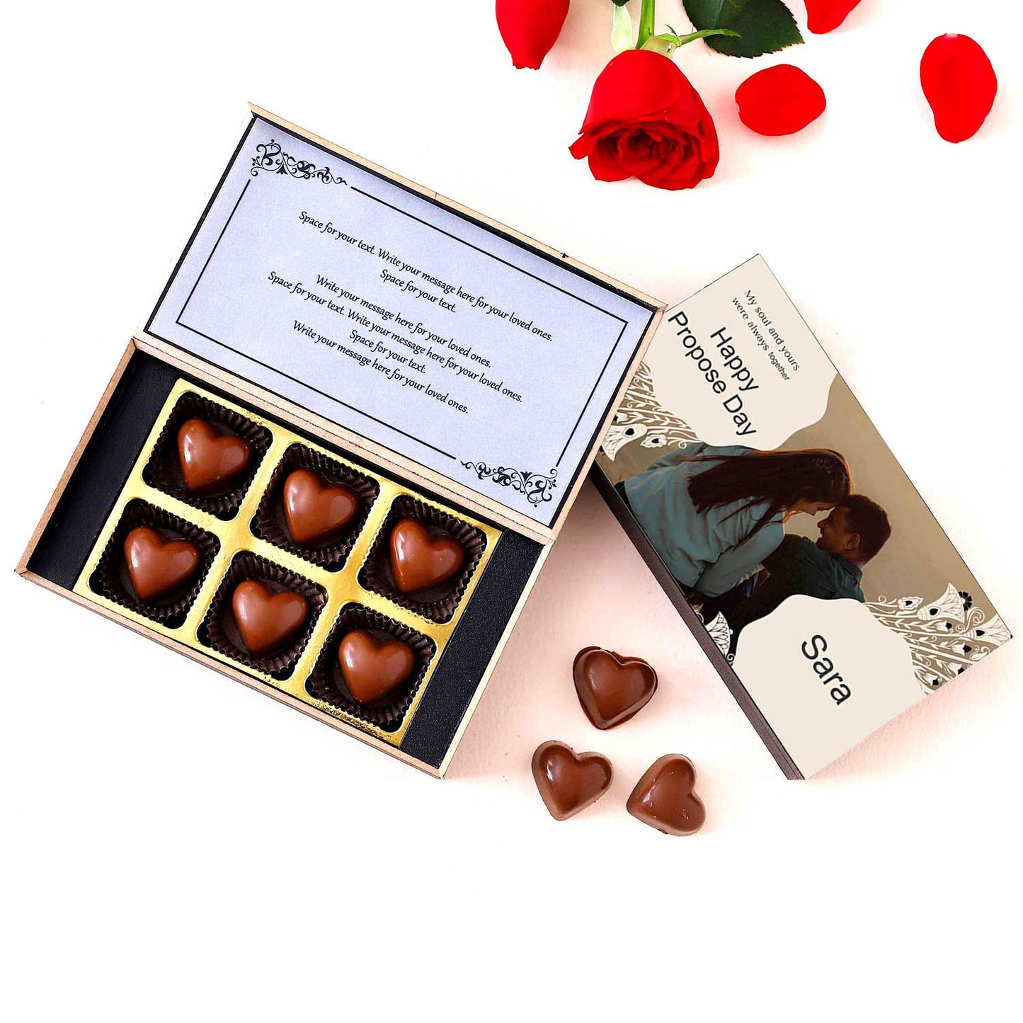 online Propose Day Printed Chocolate with photo/name