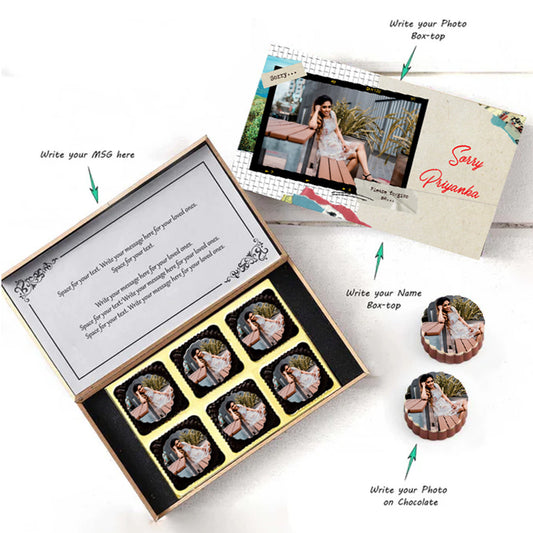 Sorry Gift Idea | Buy Photo Printed Chocolate with Personalised Name