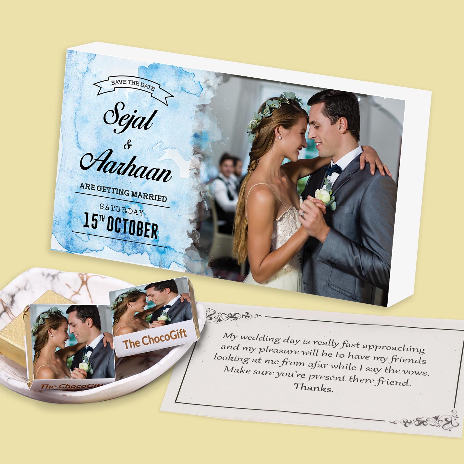 Save the date personalised wedding invitation