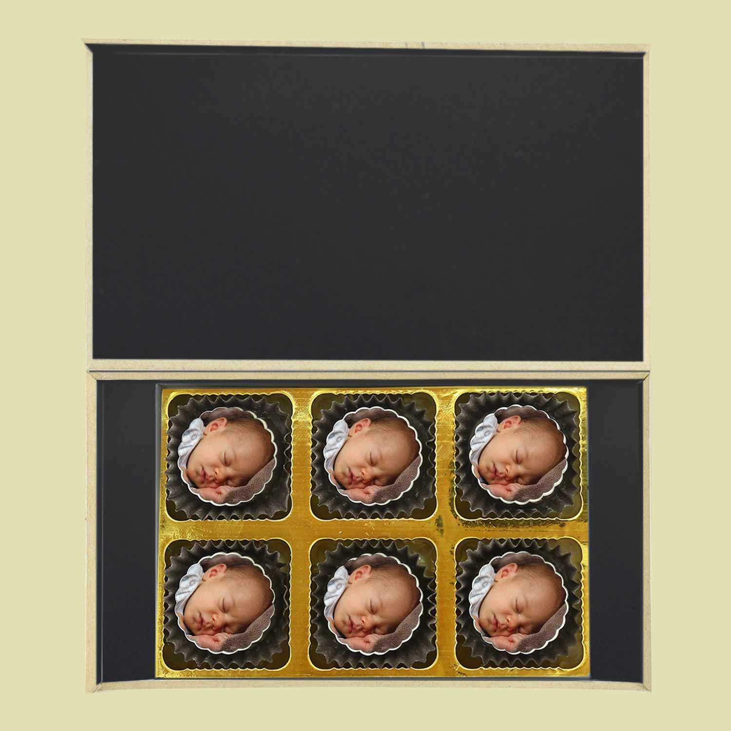 1st Birthday invitation Photo Printed chocolates gift - Choco ManualART