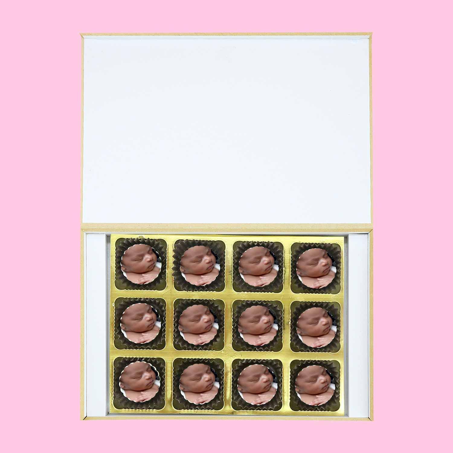1st Birthday invitation Photo Printed Chocolates gift - Choco ManualART