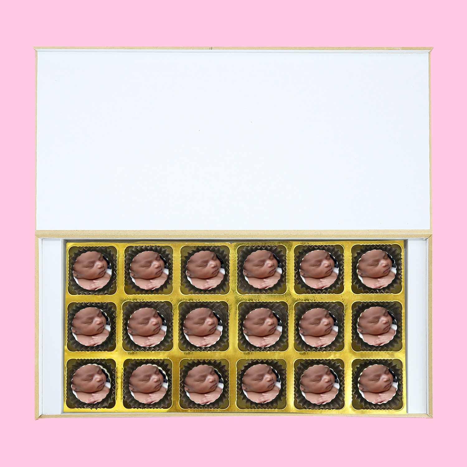 1st Birthday invitation Photo Printed Chocolates gift - Choco ManualART